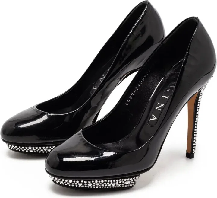 Pre-Owned 110mm Rhinestone-Embellished Pumps - Image 4