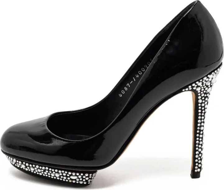 Pre-Owned 110mm Rhinestone-Embellished Pumps