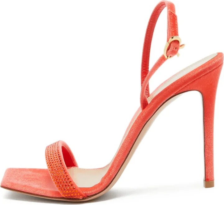 Pre-owned 110mm rhinestone-embellished stiletto sandals