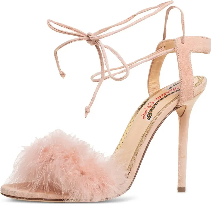 pre-owned 110mm Salsa feather-embellished sandals - Image 2
