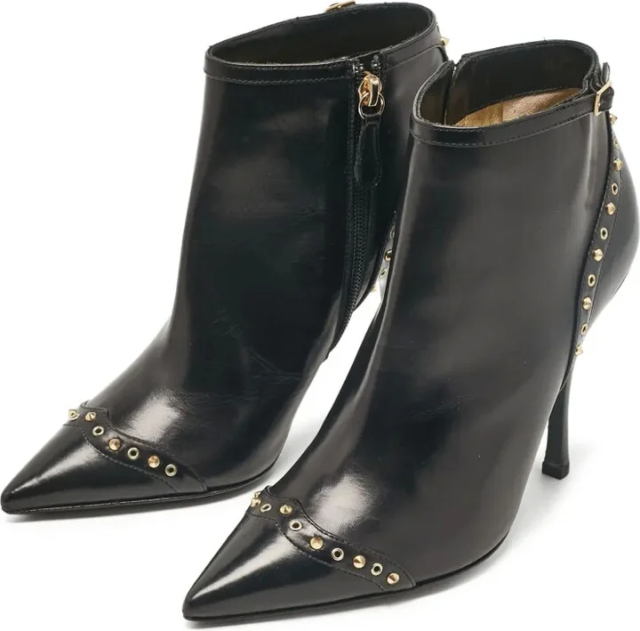 Pre-Owned 110mm Studded Ankle Boots - Image 2