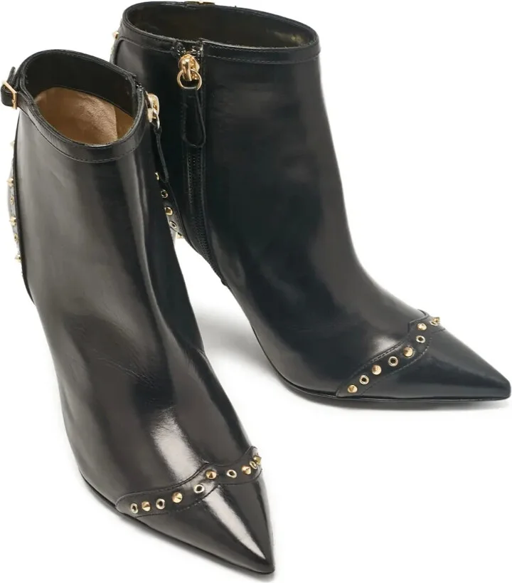 Pre-Owned 110mm Studded Ankle Boots - Image 5