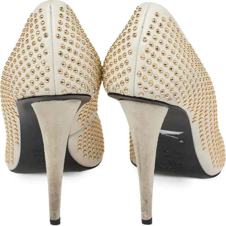 Pre-Owned 110mm Studded Pointed-Toe Pumps - Image 4