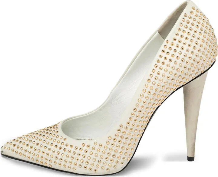Pre-Owned 110mm Studded Pointed-Toe Pumps