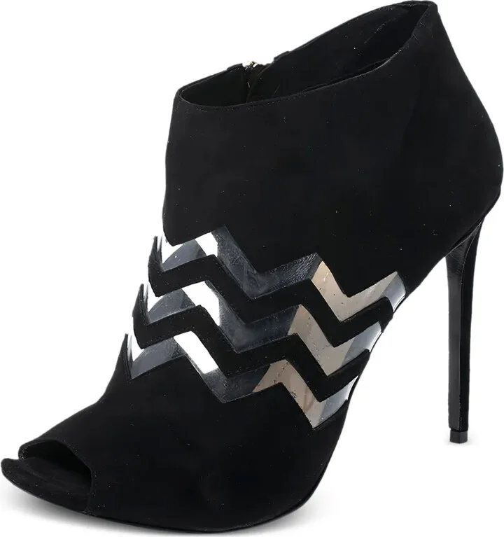 Pre-Owned 110mm Suede Booties - Image 2