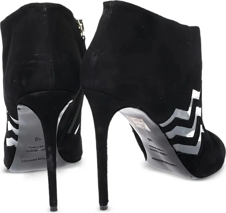 Pre-Owned 110mm Suede Booties - Image 3
