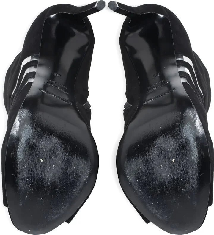 Pre-Owned 110mm Suede Booties - Image 4