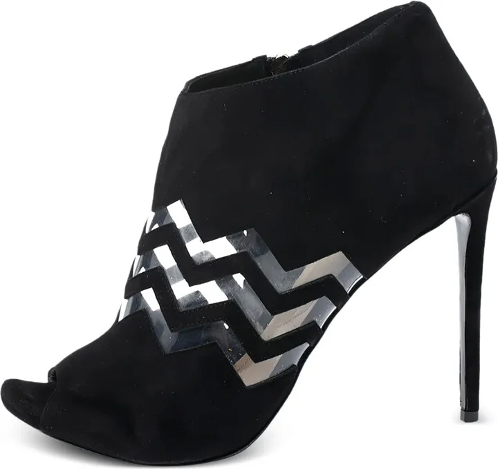 Pre-Owned 110mm Suede Booties