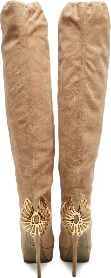 Pre-Owned 110mm Suede Boots - Image 3