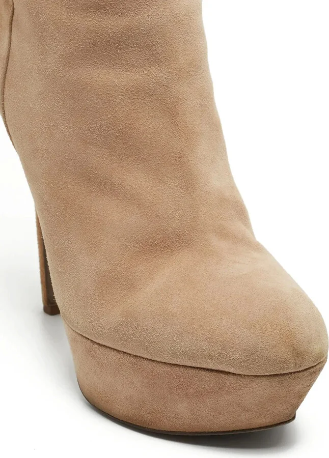 Pre-Owned 110mm Suede Boots - Image 5