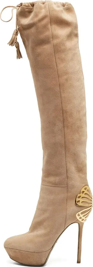 Pre-Owned 110mm Suede Boots