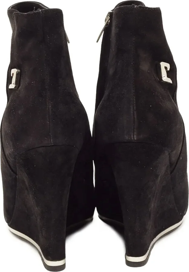 Pre-Owned 110mm Suede Buckle-Detail Boots - Image 4