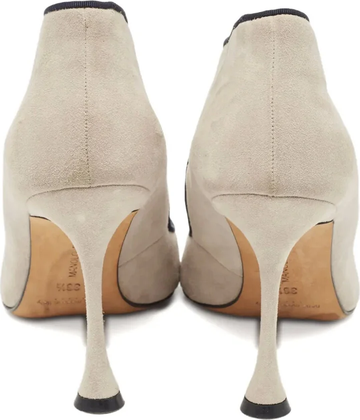 Pre-Owned 110mm Suede Cut-Out Pumps - Image 3
