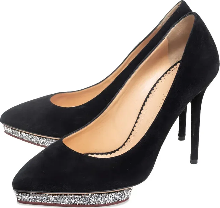 Pre-owned 110mm suede pumps - Image 2