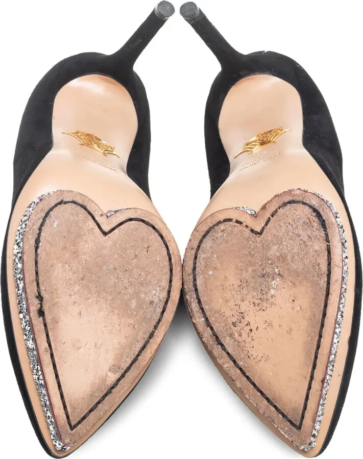 Pre-owned 110mm suede pumps - Image 4