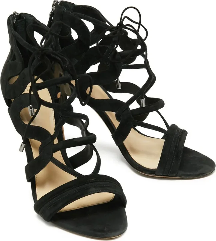 Pre-Owned 110mm Suede Sandals - Image 2