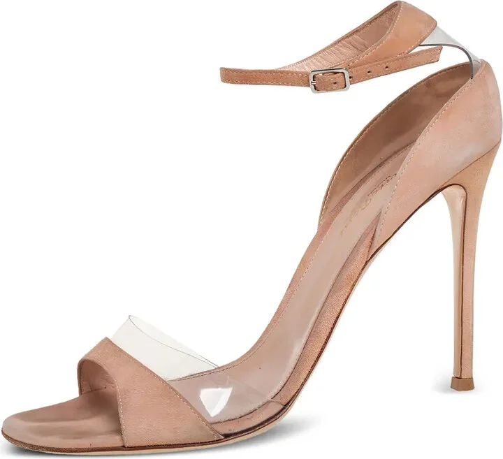 Pre-Owned 110mm Suede Sandals - Image 2