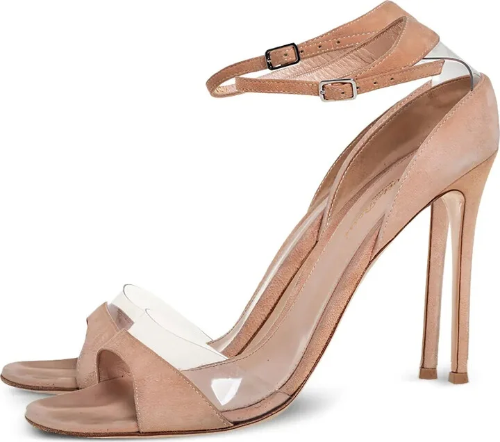 Pre-Owned 110mm Suede Sandals - Image 3