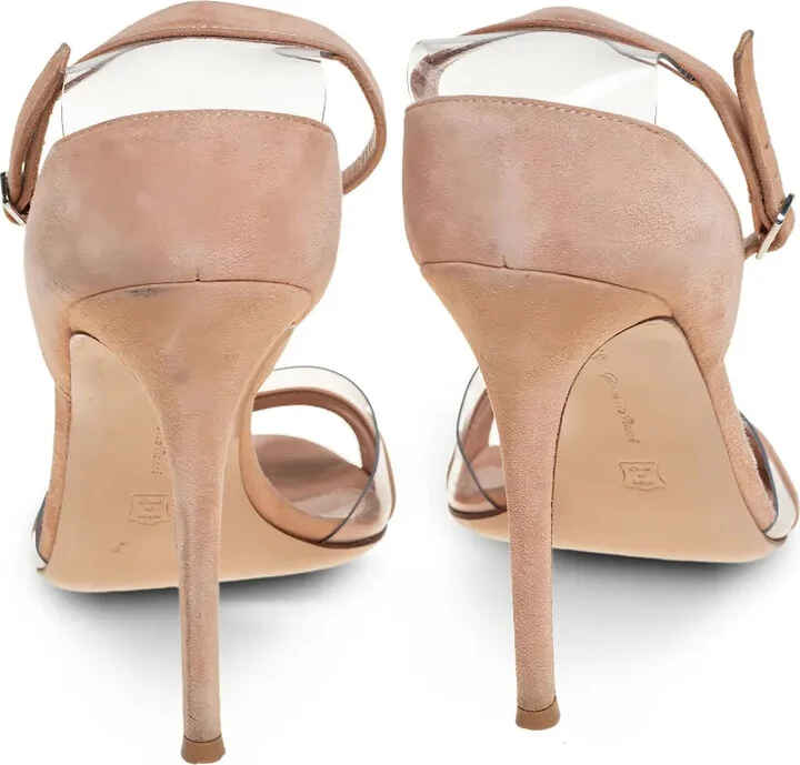 Pre-Owned 110mm Suede Sandals - Image 4