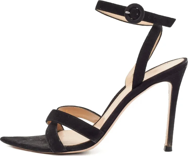 Pre-owned 110mm suede sandals