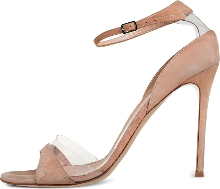 Pre-Owned 110mm Suede Sandals