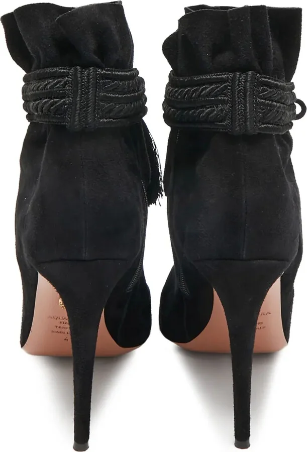 Pre-Owned 110mm Tassel-Embellished Ankle Boots - Image 3