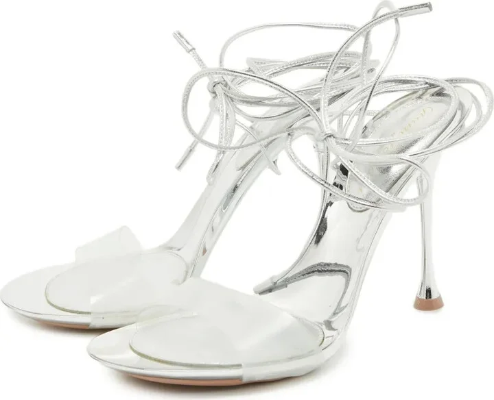 Pre-Owned 110mm Transparent-Strap Sandals - Image 2