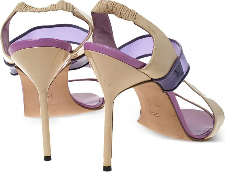 Pre-Owned 110mm Two-Tone Sandals - Image 3