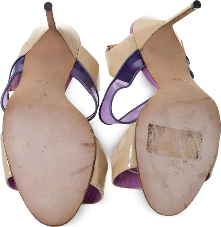 Pre-Owned 110mm Two-Tone Sandals - Image 4