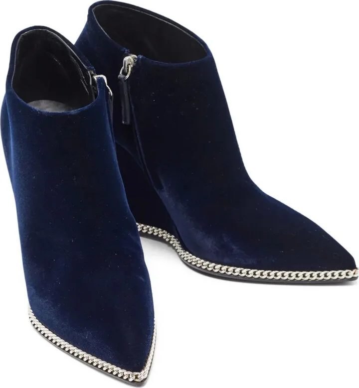 Pre-Owned 110mm Velvet Boots - Image 4
