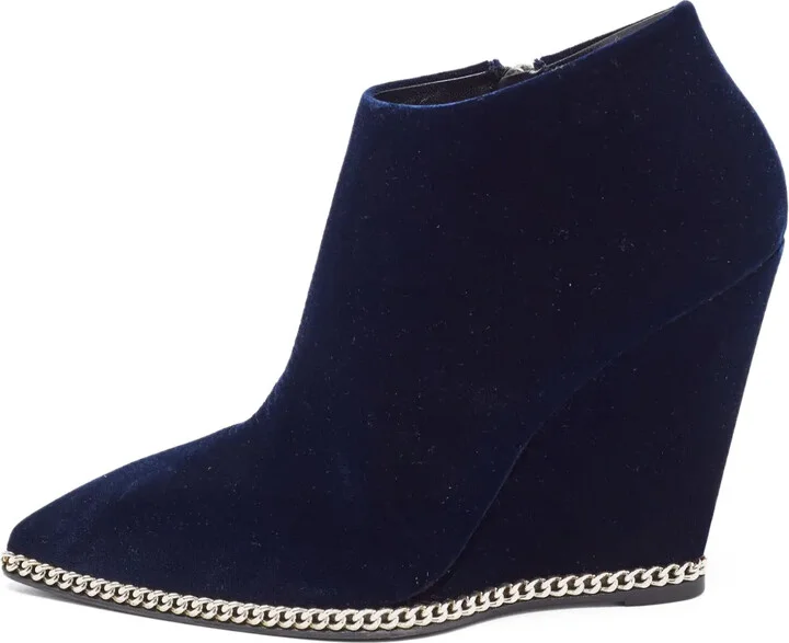 Pre-Owned 110mm Velvet Boots