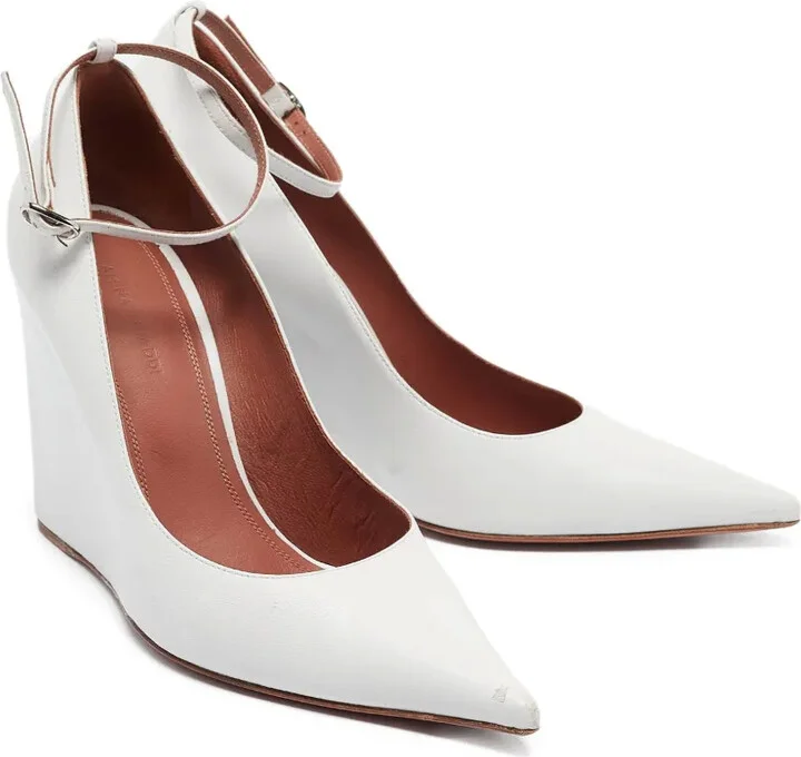 Pre-Owned 110mm Wedge-Heeled Pointed Pumps - Image 3