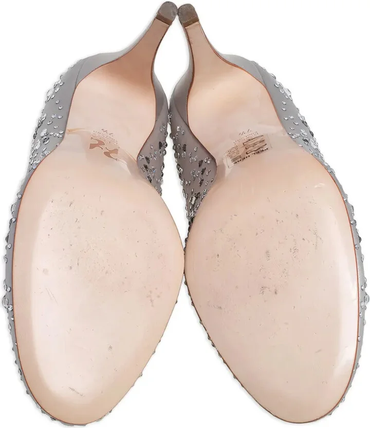 pre-owned 115mm Audrey crystal-embellished pumps - Image 4