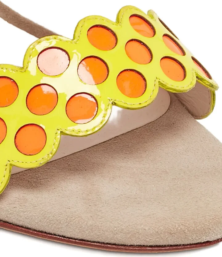 Pre-Owned 115mm Cut-Out Beaded Sandals - Image 5
