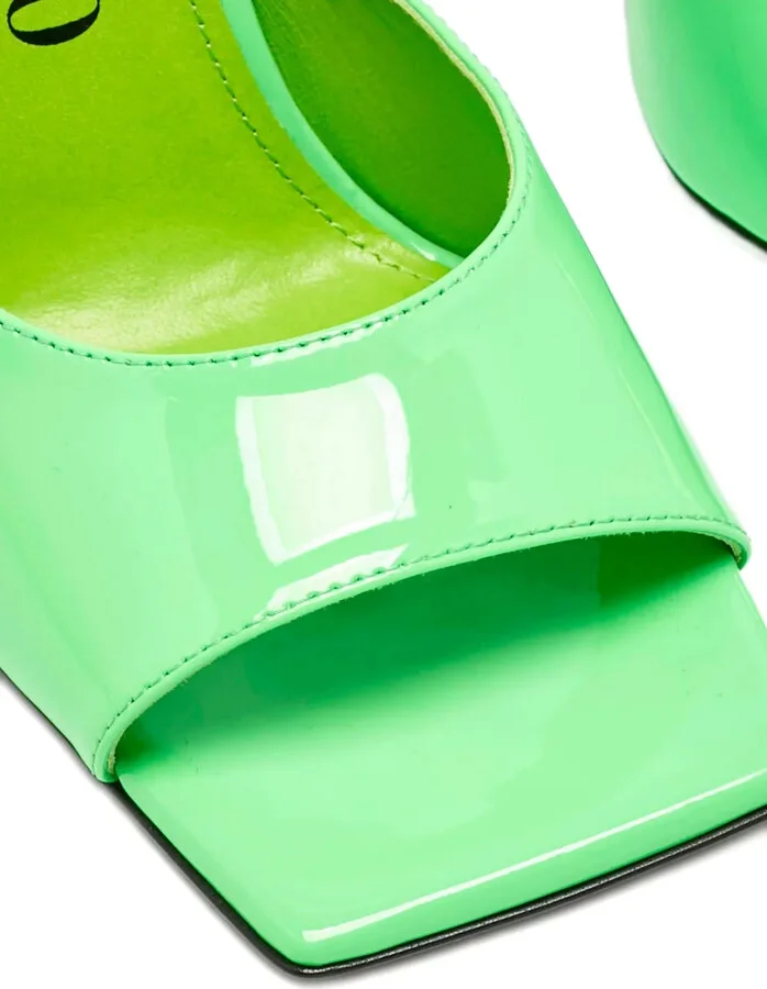 pre-owned 115mm Devon patent leather square-toe sandals - Image 4