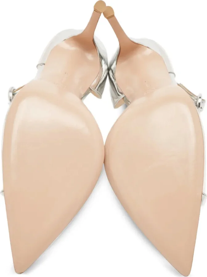 Pre-Owned 115mm leather heeled pumps - Image 4
