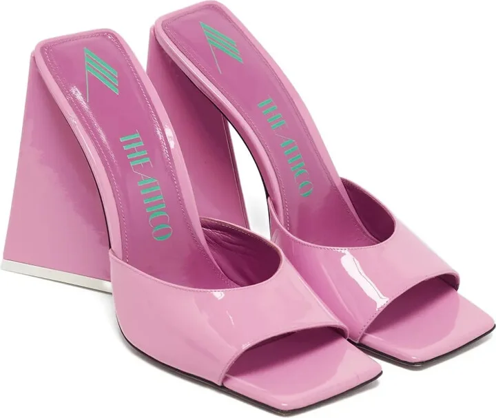 Pre-owned 115mm leather square-toe sandals - Image 2
