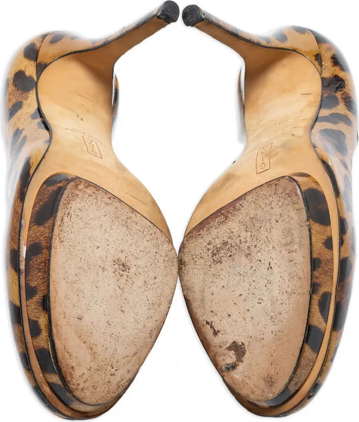 Pre-Owned 115mm Leopard-Print Pumps - Image 4