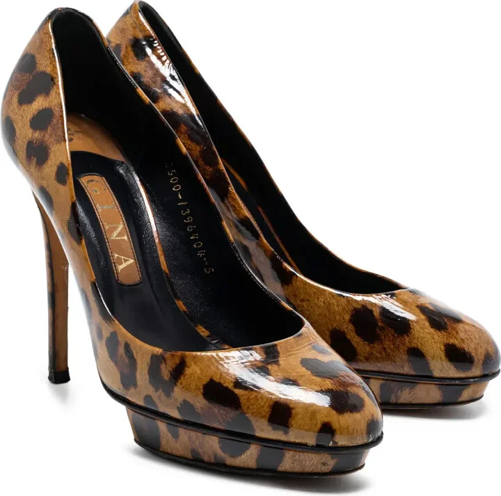 Pre-Owned 115mm Leopard-Print Pumps - Image 5