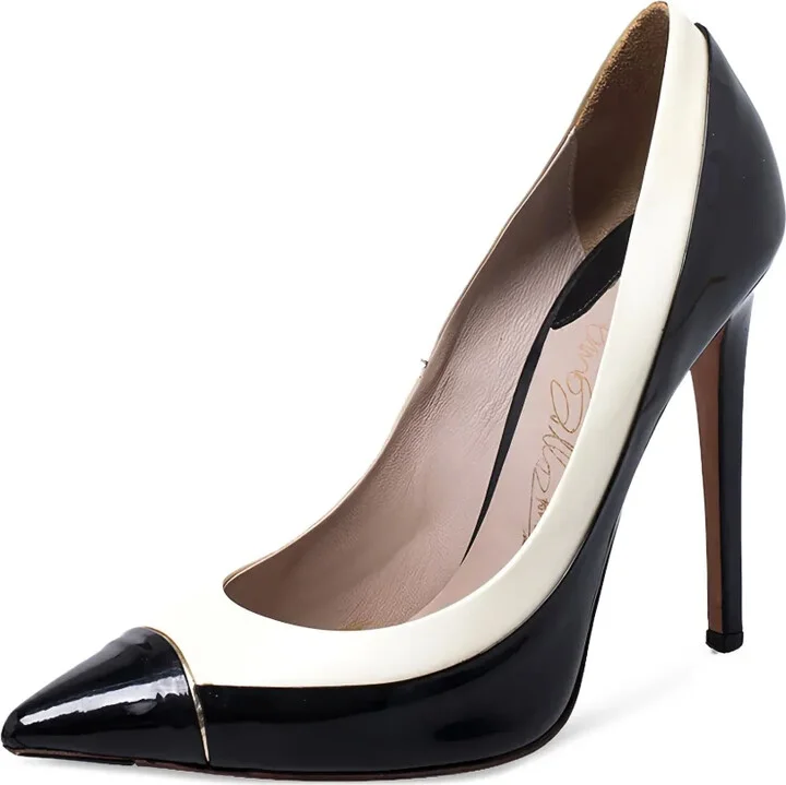 Pre-Owned 115mm Patent-Finish Leather Pumps - Image 2