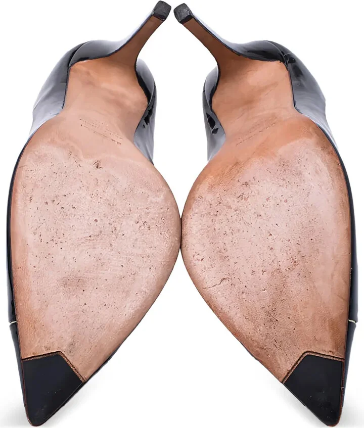 Pre-Owned 115mm Patent-Finish Leather Pumps - Image 5
