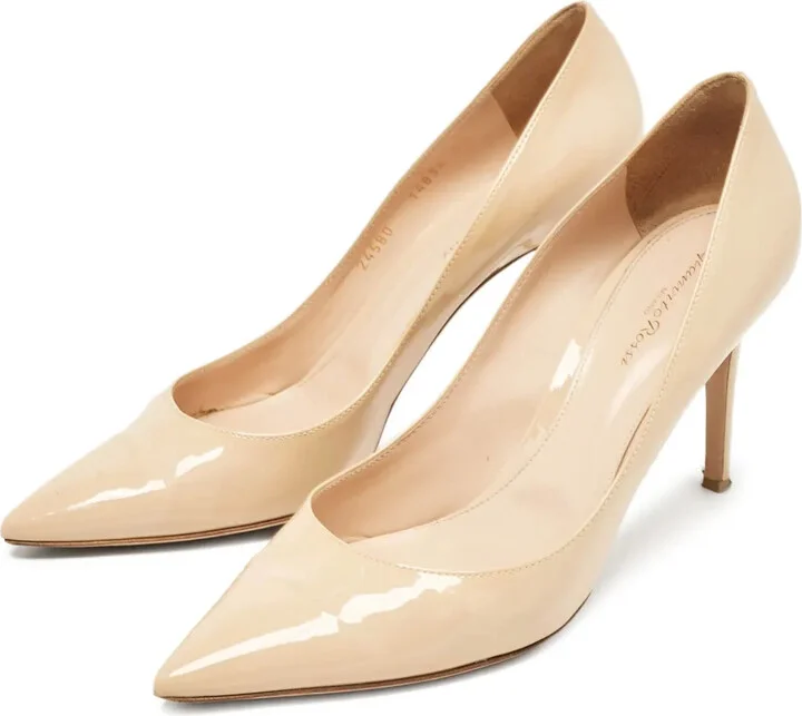 Pre-Owned 115mm Patent-Finish Leather Pumps