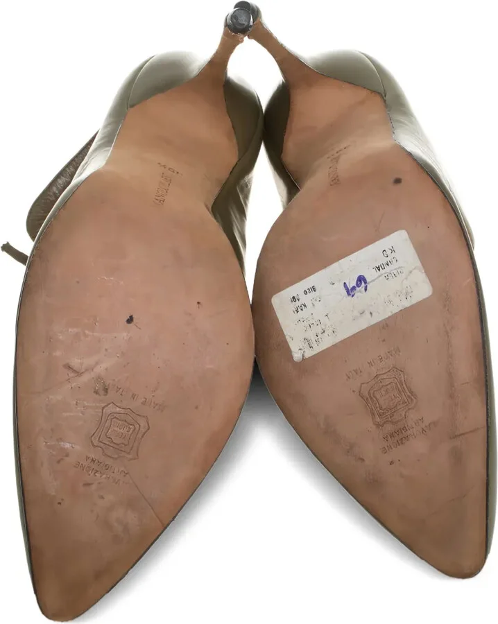 Pre-Owned 115mm Patent Leather Cut Out Pumps - Image 4