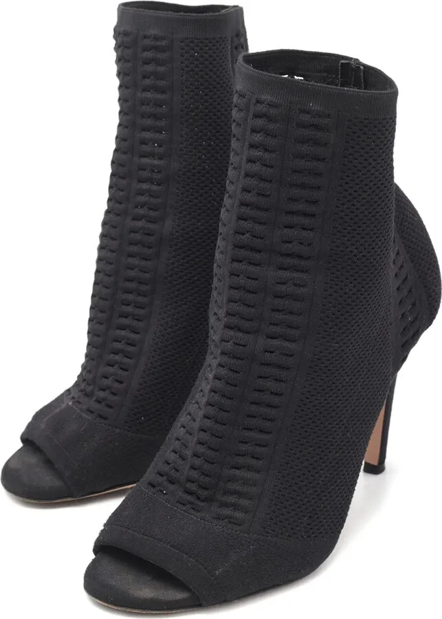 Pre-owned 115mm peep-toe boots - Image 3