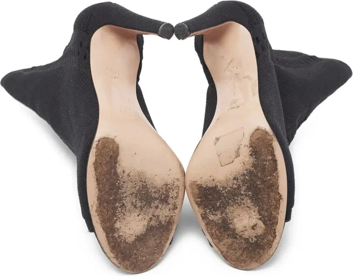 Pre-owned 115mm peep-toe boots - Image 5