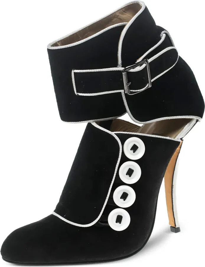 pre-owned 115mm Rapacina suede ankle boots - Image 2