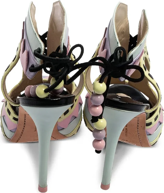 pre-owned 115mm Riko cut-out sandals - Image 3