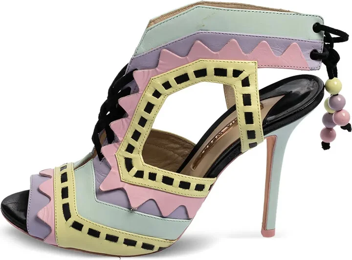pre-owned 115mm Riko cut-out sandals