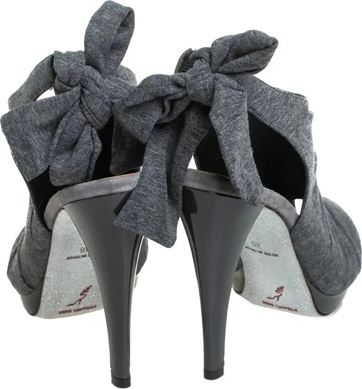 Pre-owned 115mm ruched crystal-embellished sandals - Image 4