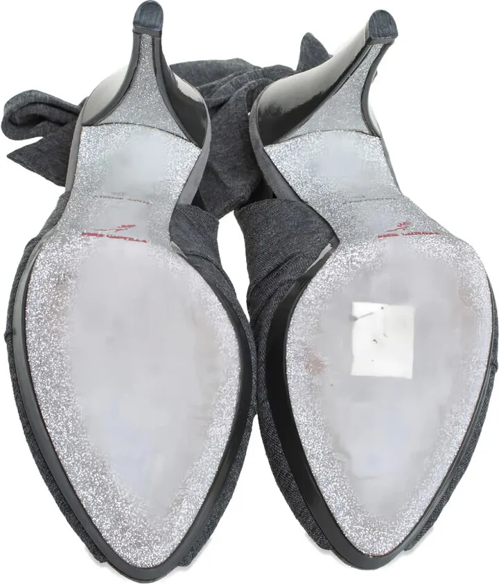 Pre-owned 115mm ruched crystal-embellished sandals - Image 5